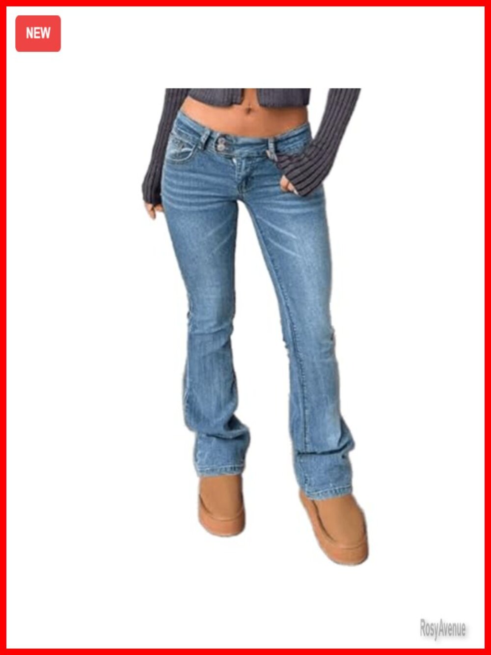 Low Rise Stretch Bootcut Jeans Slim Fitted Flare Denim Y2K Streetwear